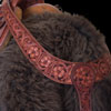Martingale pulling collar to match theLight weight West Virginian Wade Saddle with Dogwood floral pattern floral pattern